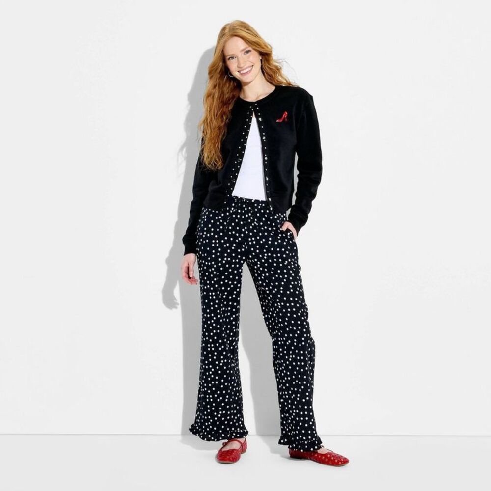 Women's Character Graphic Cardigan - Black XS